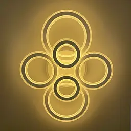 Стельова люстра на 6 кілець у білому корпусі 63×80 см | Арт. A 2763/2+2+2 RGB WT | Line F - мініатюра 5