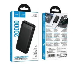 Power Bank Hoco J153A 20000mAh 2USB-A/USB-C black LED UA - мініатюра 3