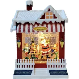 Нічник новорічний Xmas WDL-24058 Різдвяного магазина нічник з ефектом снігового вихору від батарейок