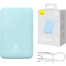 Зовнішній акумулятор Baseus Magnetic Mini 20W 20000 mAh Blue [PPCX150003] [117950] - мініатюра 7