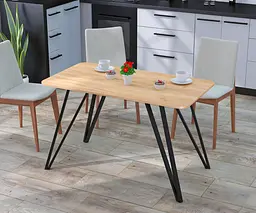Обідній стіл Ліма 120-65 Закруглені кути Loft Design (Дуб Крафт золотий)
