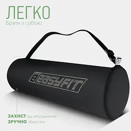 Килимок для йоги та фітнеса EasyFit TPE+TC 6мм двошаровий + Чохол зелений з чорним - мініатюра 6
