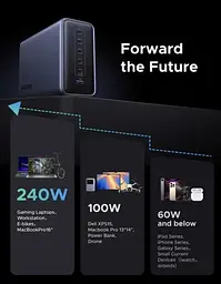 Зарядний пристрій Ugreen 500W GaN Nexode X759 6 портів 1U+5C EU вилка - мініатюра 5