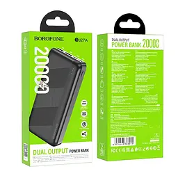 УМБ Borofone Pindar power bank BJ27A 20000mAh акумулятор чорний портативний - мініатюра 5