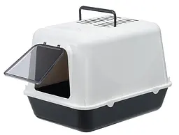 Закритий туалет для котів Ferplast Clear Cat 20 чорний 55x40x38 см 72053199 - мініатюра 4