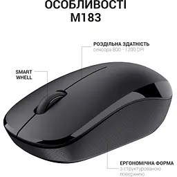 Мишка OfficePro M183 Wireless Black (M183) - мініатюра 5