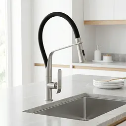 Змішувач для кухні Rea Castor із гнучким виливом black nikiel brushed REA-B4322 - мініатюра 3
