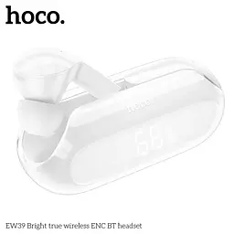Бездротові TWS навушники Hoco EW39 вакуумні white - мініатюра 2