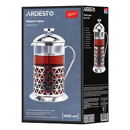 Френч-прес Ardesto Gemini Fasano 1 л нержавіюча сталь скло - мініатюра 4