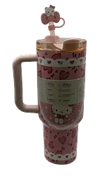Термос термочашка Stanley Quencher H2.0 Tumbler Світиться у темряві 1,18 л Hello Kitty Pink Love Edition KT7001978 - мініатюра 9