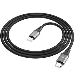 Дата кабель Hoco X86 Spear Type-C to Type-C 60W (1m) Black - мініатюра 4