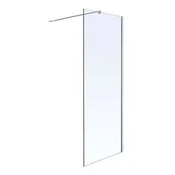 Душова стінка Volle Walk-In 100x190 + профіль + кріплення 18-08-100+18-01-01+18-05D-100, прозорий