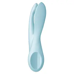 Багатофункціональний вібратор Satisfyer Threesome 1 14 см блакитний - мініатюра 4