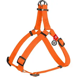 Шлея для собак Waudog Waterproof з QR-паспортом, XS 30-39х1,5 см, помаранчевий (27634)