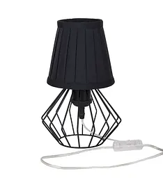 Настільна лампа Levistella 756T108F02 BK+BK, E27, 60W, чорний метал + текстиль, 250 мм, сучасний стиль для дому