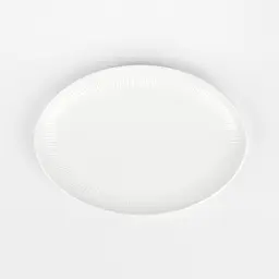 Тарілка МВМ My Home Промінь овальна 25.4x17.5 см біла (KP-110 S WHITE) - мініатюра 2