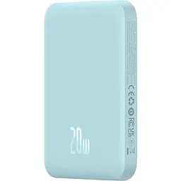 Портативний акумулятор Baseus Magnetic Mini Air Wireless 20W 6000mAh blue (P10059002313-00) - мініатюра 3
