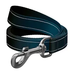 Повідець для собак WAUDOG Nylon Mono світловідбивний L-XXL 25 мм, 200 см, чорний (46381)