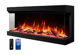Тристоронній електрокамін ArtiFlame AF50TS — 125 см, 3D-ефект полум’я, LED-підсвічування, обігрів та Wi-Fi - мініатюра 3