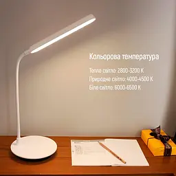 Настільна лампа ColorWay Portable Flexible 360, 1800 мАг 4 Вт (CW-DL12FB-W) - мініатюра 12