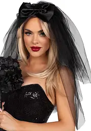 Фата нареченої Leg Avenue Tiered bridal veil O/S Black - мініатюра 3