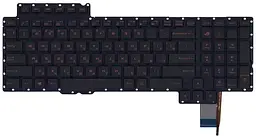 Клавіатура для ноутбука Asus ROG (G752) з підсвічуванням (Light), Black, (No Frame)