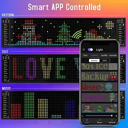 Гнучкий екран LED Matrix Panel APP Wi-Fi RGB 120 x 595 мм - мініатюра 7