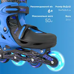Роликові ковзани Neon Inline Skates розмір 34-37 сині (NT08B4) - мініатюра 5