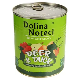 Вологий корм для собак Dolina Noteci Superfood з м'ясом оленя та качки 800 г - мініатюра 2