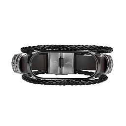Ремінець вінтажний Carprie для фітнес-браслета Xiaomi Mi Band 5 і 6 Type D Black black - мініатюра 4