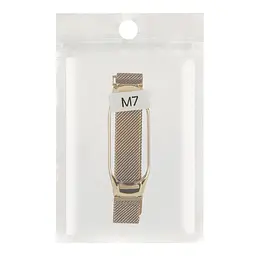 Ремінець No Brand Milanese Loop Xiaomi Mi Band 7 Milanese Loop Gold (32361_2917214) - мініатюра 2