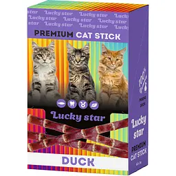 Ласощі для котів Lucky Star Паличка з мʼясом качки 60 шт. по 5 г