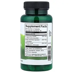 Трав’яний комплекс Swanson Valerian, Chamomile & Hops Full Spectrum, 60 капсул - мініатюра 2