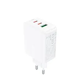 Зарядний пристрій Acefast GaN A41 3 виходи 2*Type-C і 1*USB 65W біле
