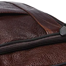 Чоловіча сумка Borsa Leather K18450 23x20x6 см Коричневий (10843) - мініатюра 5