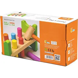 Дерев'яна стукалка Viga Toys Цвяшки (50827) - мініатюра 5