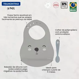 Набір посуду дитячий Tramontina Baby Le Petit gray (23797/604) - мініатюра 4