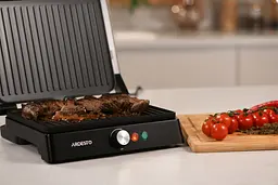 Гриль Ardesto прижимний 1800 Вт чорно-сріблястий (GH-1800MB) - мініатюра 8