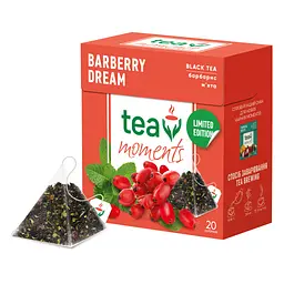 Чай Tea Moments Barberry Dream чорний з барбарисом та м'ятою 20х1.8 г пірамідки (tm.03644) - мініатюра 2