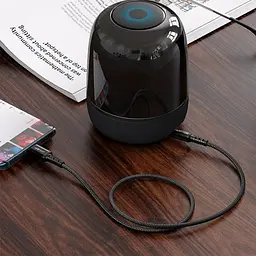 Аудіо кабель Aux Acefast C1-08 (Type-C to AUX 3.5mm) (1m) Black - мініатюра 4