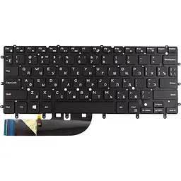Клавіатура для ноутбука DELL XPS 13 9360 чорна, без фрейму, підсвітка (KB315499)