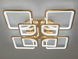 Стельова LED-люстра Diasha 8060/4+4G 135W, Ø60×14 см, 3 кольори світла, диммер, пульт - мініатюра 4