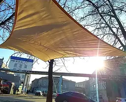 Тент навіс затіняючий водонепроникний прямокутний 3х4м Оксфорд (Бежевий) - мініатюра 7