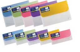 Папка-конверт на липучці Buromax А4 Travel 4 відділення в асортименті (BM.3707-99) - мініатюра 2