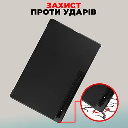 Чехол AIRON Premium для Samsung Galaxy Tab S9 Ultra 14.6'' 2023 с защитной пленкой и салфеткой black - мініатюра 5