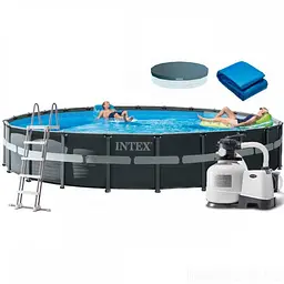 Каркасний басейн Intex 26340 (732-132см), 47241 л - мініатюра 2