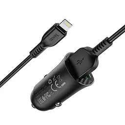 Адаптер автомобільний HOCO Z39 з кабелем lightning чорний - мініатюра 5