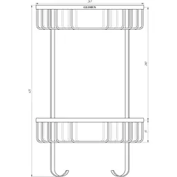 Поличка кутова подвійна Globus Lux SS 8488 - мініатюра 2