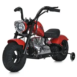 Дитячий електромотоцикл Bambi 36V 350W/MP3/надувні колеса до 80 кг Червоний (DE-169-E-477)