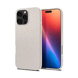 Чехол Spigen Liquid Air для iPhone 16 Pro Natural Titanium (ACS08120) + защитное стекло